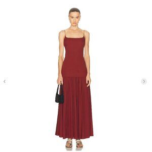 STAUD Ari Dress in Sangria